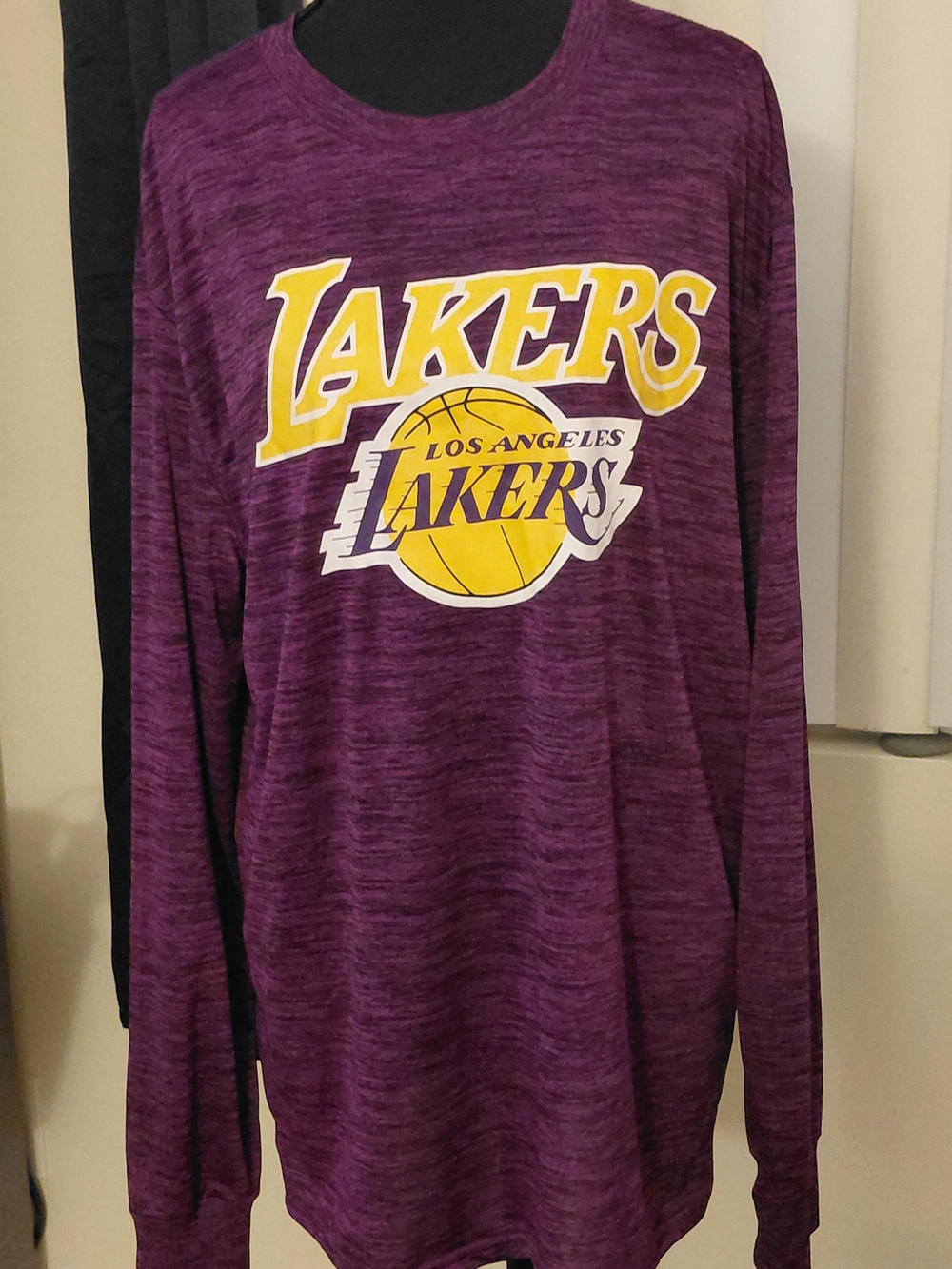 NBA Purple Heather Performance Tee with White Logo